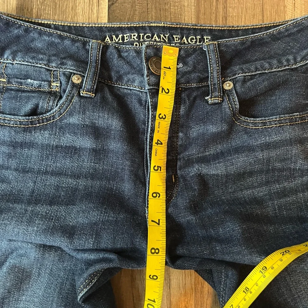 American Eagle Outfitters Tomgirl Distressed Button Fly Jeans SZ 0 - Picture 8 of 11